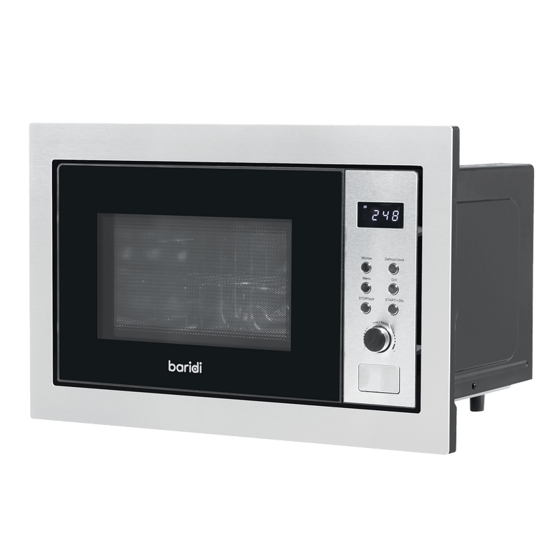 Sealey Baridi 25L Integrated Microwave Oven with Grill, 900W, Stainless Steel 5056514612876 DH197 - Buy Direct from Spare and Square