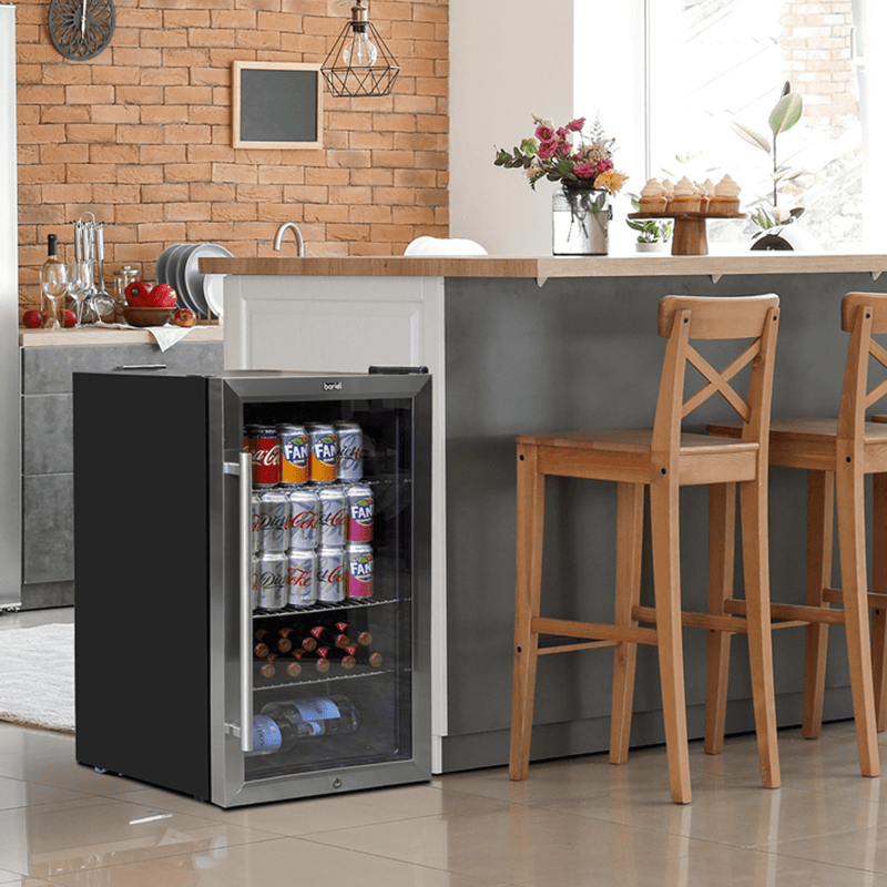 Sealey Baridi Under Counter Wine/Drink/Beverage Cooler/Fridge, Built-In Thermostat, Energy Class E, 85 Litre - Stainless Steel 5054511877939 DH31 - Buy Direct from Spare and Square