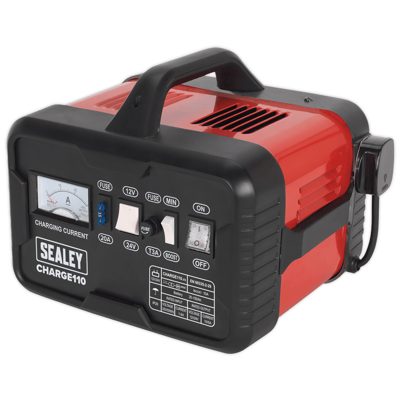 Sealey Battery Maintenance 14A 12V/24V Battery Charger-CHARGE110 5051747691049 CHARGE110 - Buy Direct from Spare and Square