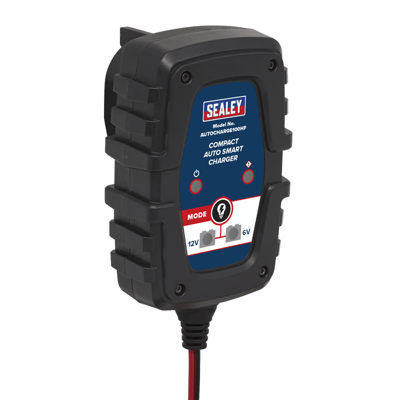 Sealey Battery Maintenance 1A 6/12V Compact Smart Trickle Charger & Maintainer-AUTOCHARGE100HF 5054511479997 AUTOCHARGE100HF - Buy Direct from Spare and Square