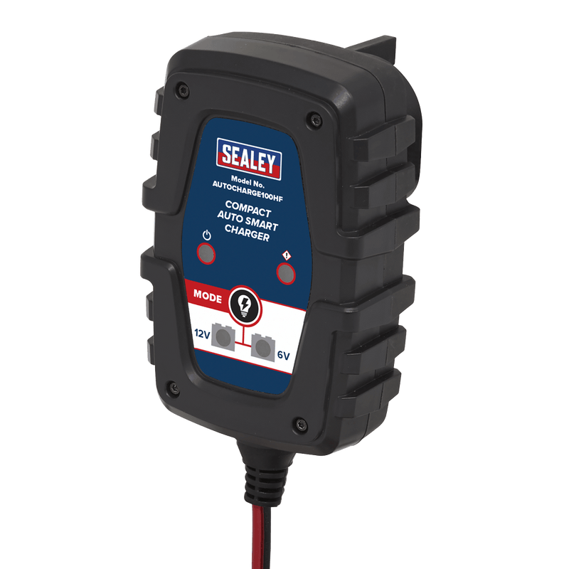 Sealey Battery Maintenance 1A 6/12V Compact Smart Trickle Charger & Maintainer-AUTOCHARGE100HF 5054511479997 AUTOCHARGE100HF - Buy Direct from Spare and Square