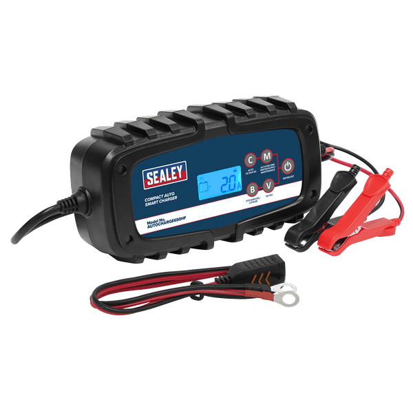 Sealey Battery Maintenance 6.5A 9-Cycle 6/12V Compact Smart Charger & Maintainer-AUTOCHARGE650HF 5054511481488 AUTOCHARGE650HF - Buy Direct from Spare and Square