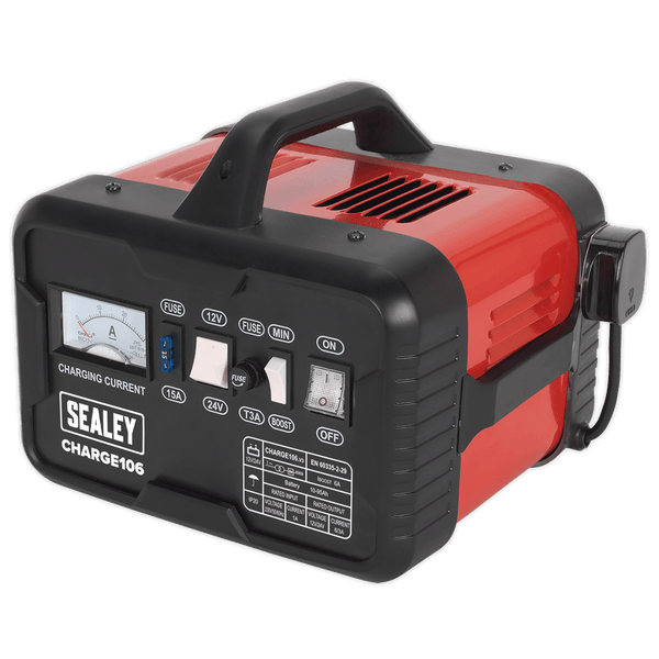 Sealey Battery Maintenance 8A 12/24V Battery Charger-CHARGE106 5054511368666 CHARGE106 - Buy Direct from Spare and Square