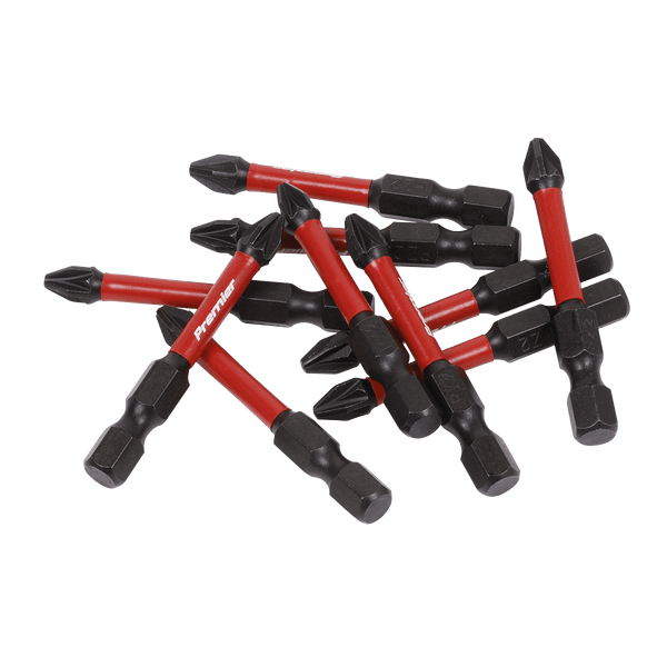 Sealey Bit Sets 50mm Pozi #2 Impact Power Tool Bits - 10pc-AK8275 5054630011306 AK8275 - Buy Direct from Spare and Square