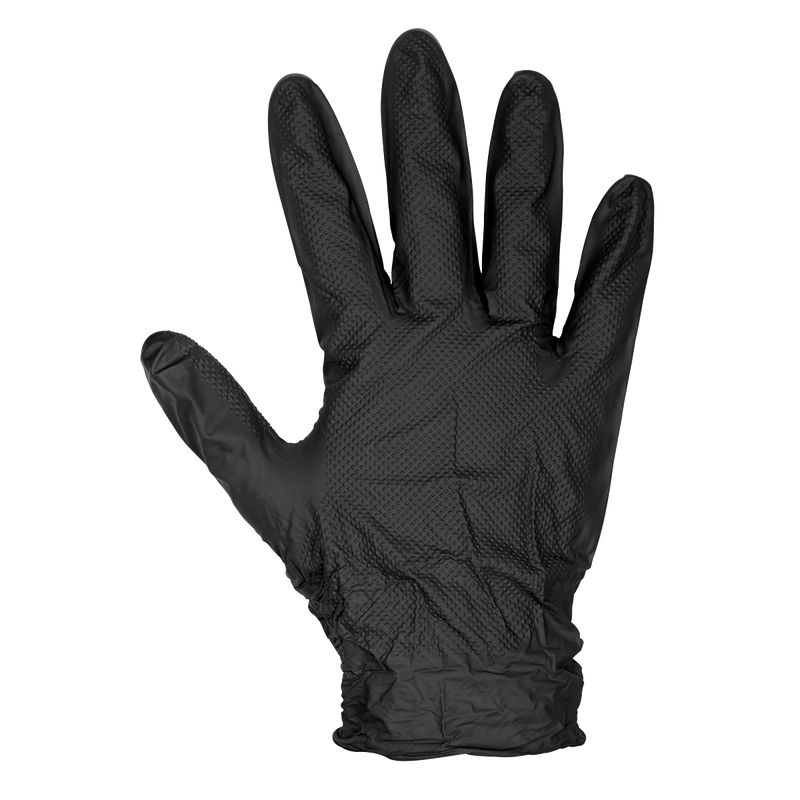Sealey Black Diamond Grip Extra-Thick Nitrile Powder-Free Gloves X-Large - Pack of 50 5054630132476 SSP57XL - Buy Direct from Spare and Square