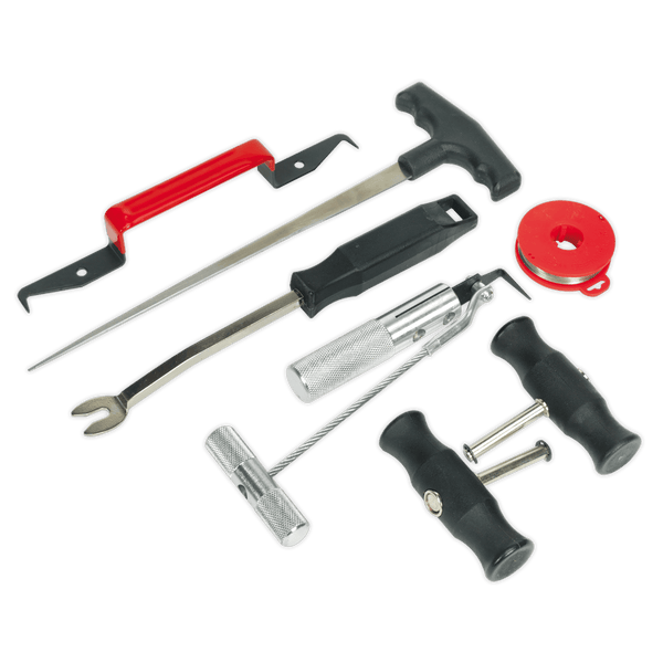 Sealey Body & Trim 7pc Windscreen Removal Tool Kit-WK3 5024209288149 WK3 - Buy Direct from Spare and Square