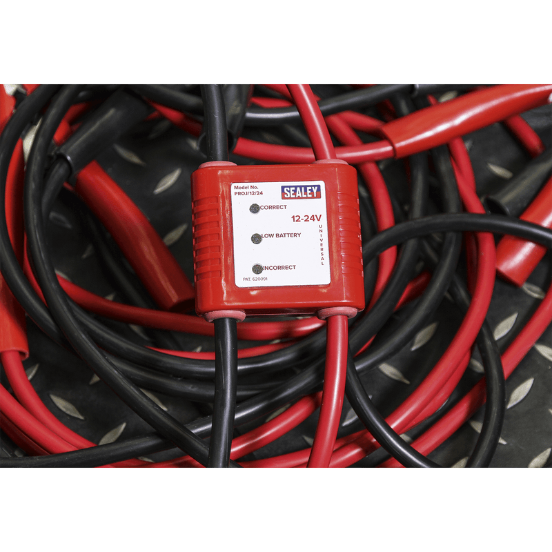 Sealey Booster Cables 12/24V 450A ProJump Booster Cables 7m with Electronics Protection-PROJ/12/24 5024209252942 PROJ/12/24 - Buy Direct from Spare and Square