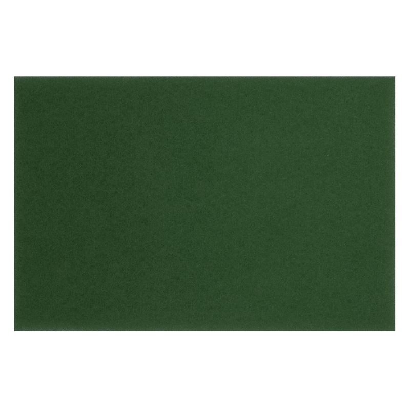 Sealey Buffing & Polishing 12 x 18 x 1" Green Scrubber Pads - Pack of 5-GSP1218 5054630027772 GSP1218 - Buy Direct from Spare and Square