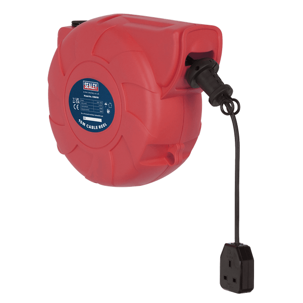 Sealey Cable Reels 15m Retracting Cable Reel 230V-CRM151 5051747480421 CRM151 - Buy Direct from Spare and Square