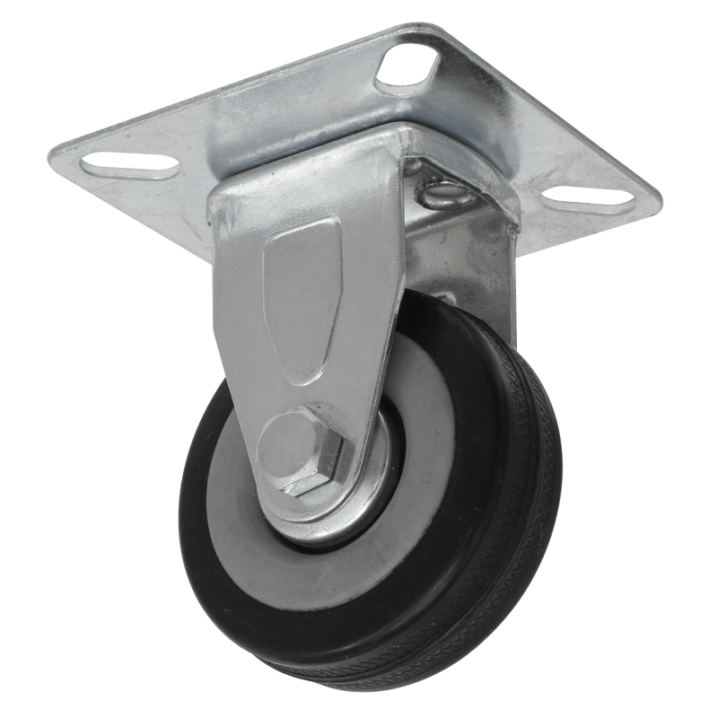 Sealey Castor Wheels 4pc Castor Wheel Combo - Fixed & Swivel Plate Ø50mm-SCWCOMBO1 5054630331435 SCWCOMBO1 - Buy Direct from Spare and Square