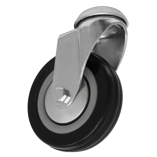 Sealey Castor Wheels Ø100mm Castor Wheel Bolt Hole Swivel-SCW1100SB 5054511772852 SCW1100SB - Buy Direct from Spare and Square