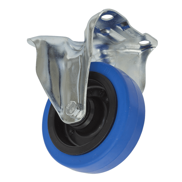 Sealey Castor Wheels Ø100mm Castor Wheel Fixed Plate-SCW3100FP 5054511760965 SCW3100FP - Buy Direct from Spare and Square