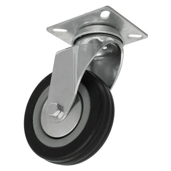 Sealey Castor Wheels Ø100mm Castor Wheel Swivel Plate-SCW1100SP 5054511759068 SCW1100SP - Buy Direct from Spare and Square