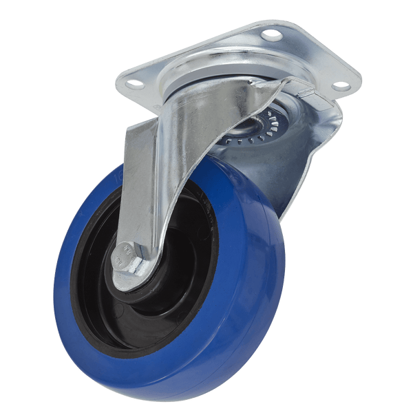 Sealey Castor Wheels Ø160mm Castor Wheel Swivel Plate-SCW3160SP 5054511759242 SCW3160SP - Buy Direct from Spare and Square