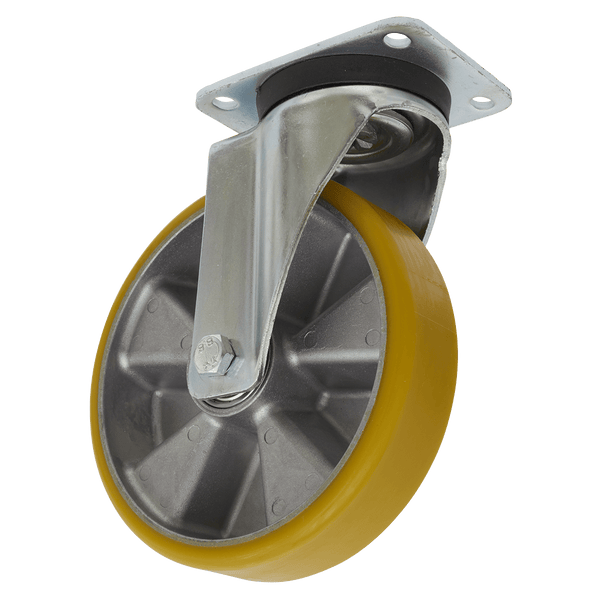 Sealey Castor Wheels Ø200mm Castor Wheel Swivel Plate-SCW5200SP 5054511758771 SCW5200SP - Buy Direct from Spare and Square