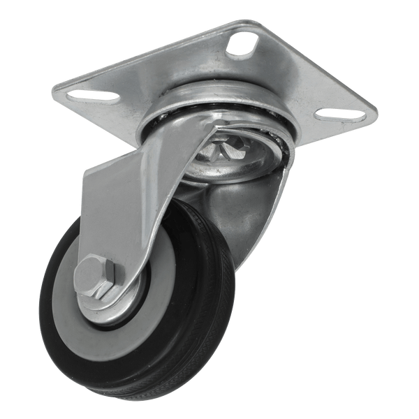 Sealey Castor Wheels Ø50mm Castor Wheel Swivel Plate-SCW150SP 5054511832143 SCW150SP - Buy Direct from Spare and Square