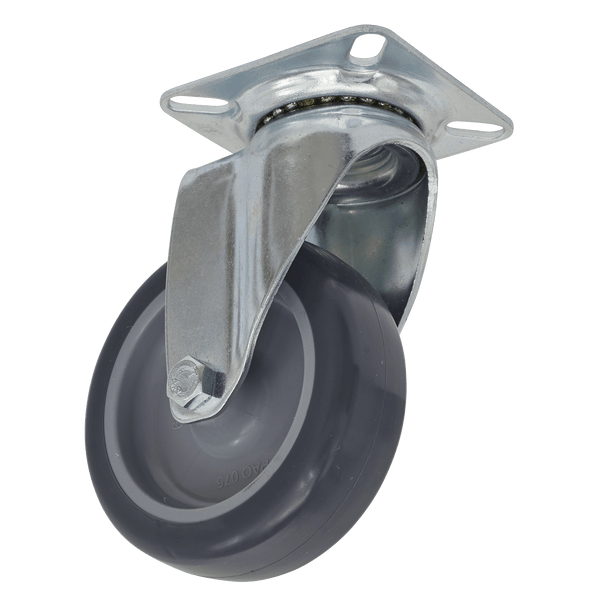 Sealey Castor Wheels Ø75mm Castor Wheel Swivel Plate-SCW275SP 5054511760828 SCW275SP - Buy Direct from Spare and Square