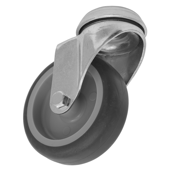 Sealey Castor Wheels Ø75mm Medium-Duty Thermoplastic Bolt Hole Swivel Castor Wheel - Trade-SCW275SBEM 5054630024900 SCW275SBEM - Buy Direct from Spare and Square
