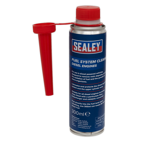 Sealey Chemicals 300ml Fuel System Cleaner - Diesel Engines-FSCD300 5054511475616 FSCD300 - Buy Direct from Spare and Square