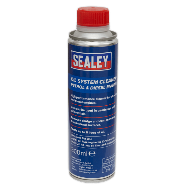 Sealey Chemicals 300ml Oil System Cleaner - Petrol & Diesel Engines-OSCL300 5054511474060 OSCL300 - Buy Direct from Spare and Square