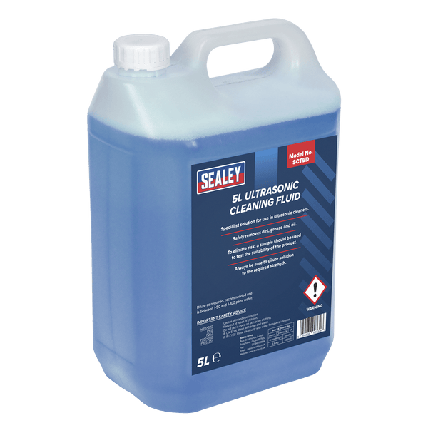 Sealey Chemicals 5L Ultrasonic Cleaning Fluid-SCT5D 5054630093326 SCT5D - Buy Direct from Spare and Square