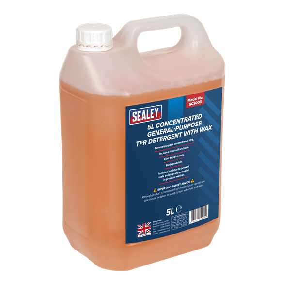 Sealey Cleaning Chemicals Sealey TFR Detergent With Wax Concentrate - 5L SCS003 - Buy Direct from Spare and Square