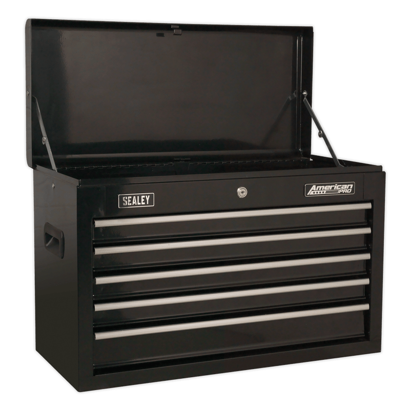 Sealey Combo Kits 5 Drawer Topchest with Ball-Bearing Slides - Black & 272pc Tool Kit-AP225BCOMBO 5054511201987 AP225BCOMBO - Buy Direct from Spare and Square