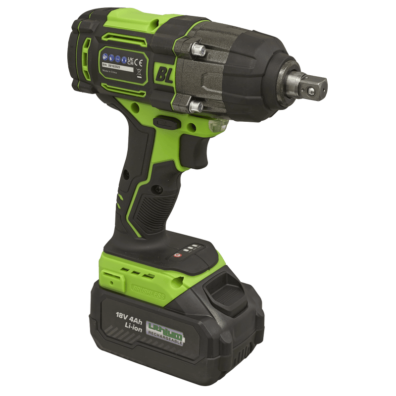 Sealey Cordless Impact Wrench 18V 4Ah Lithium-ion 1/2"Sq Drive 5054630260308 CP650LIHV - Buy Direct from Spare and Square