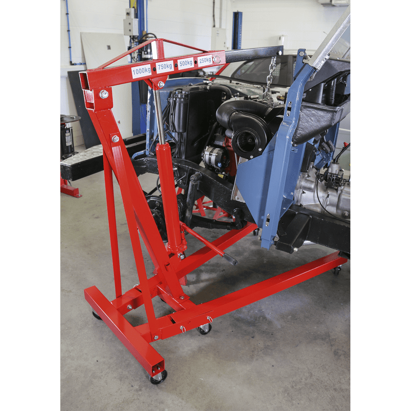 Sealey Cranes 1 Tonne Folding Engine Crane-SC10 5024209483957 SC10 - Buy Direct from Spare and Square