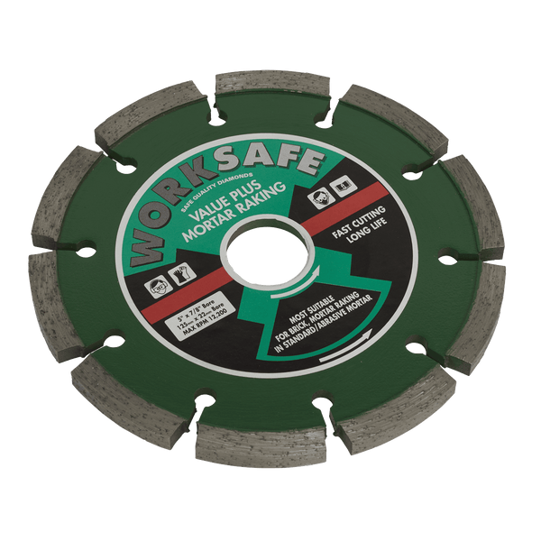 Sealey Cutting Discs Ø125 x 22mm Value Plus Diamond Blade-WDVP125 5055111207027 WDVP125 - Buy Direct from Spare and Square
