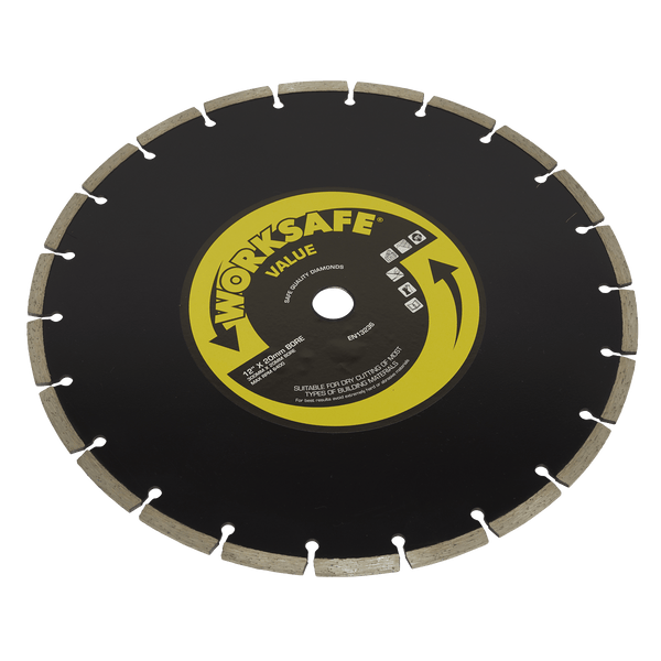 Sealey Cutting Discs Ø300 x Ø20mm Value Diamond Blade-WDV300/20 5055257205536 WDV300/20 - Buy Direct from Spare and Square