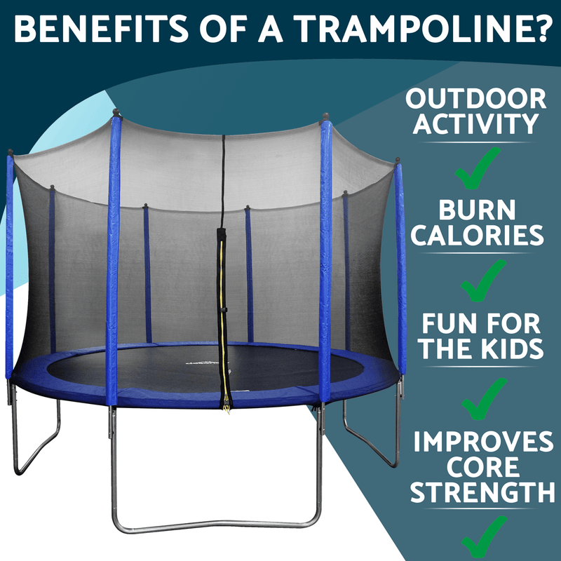 Sealey Dellonda 12ft Heavy-Duty Outdoor Trampoline with Safety Enclosure Net-DL69 5054630022302 DL69 - Buy Direct from Spare and Square