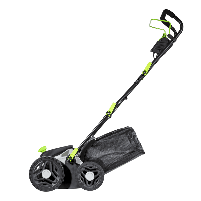 Sealey Dellonda 1500W Electric 2-in-1 Scarifier with 5-Heights, 36cm Cutting Diameter, 45L Grass Collection Bag, 10m Mains Cable, Hand Push 5056514606523 DG216 - Buy Direct from Spare and Square