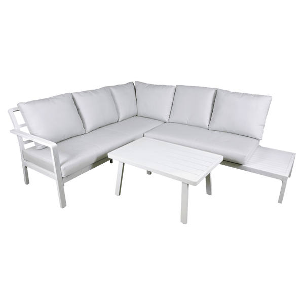 Sealey Dellonda Kyoto White 3-Piece Outdoor Corner Sofa Set-DG53 5054511953534 DG53 - Buy Direct from Spare and Square