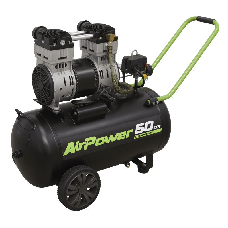 Sealey Direct Drive 50L Direct Drive Low Noise Air Compressor 1.6hp-SAC5016S 5054511917635 SAC5016S - Buy Direct from Spare and Square