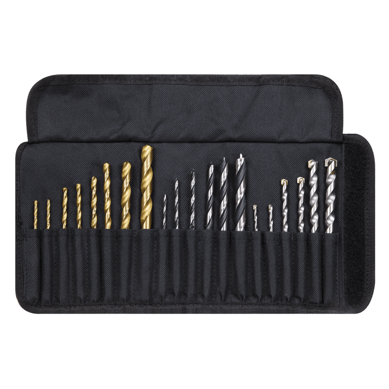Sealey Drill Bits & Sets 20pc 1/4"Hex Shank Assorted Drill Bit Set-AK4720 5054630017483 AK4720 - Buy Direct from Spare and Square