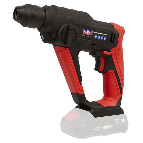 Sealey Drill Sealey 20v SV20 Series SDS Plus Rotary Hammer Drill - BODY ONLY CP20VSDS - Buy Direct from Spare and Square