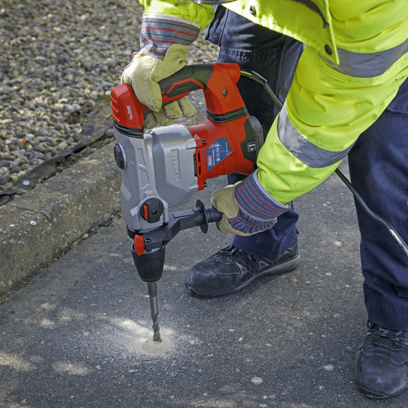 Sealey Drill Sealey 40mm SDS MAX Rotary Hammer Drill - 1500w - Safety Clutch System SDSMAX40 - Buy Direct from Spare and Square
