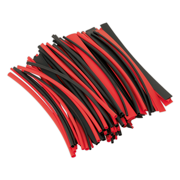 Sealey Electrical 100pc 200mm Heat Shrink Tubing - Black & Red-HST200BR 5054511004663 HST200BR - Buy Direct from Spare and Square