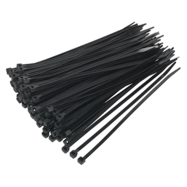 Sealey Electrical 200 x 4.8mm Black Cable Tie - Pack of 100-CT20048P100 5051747879997 CT20048P100 - Buy Direct from Spare and Square