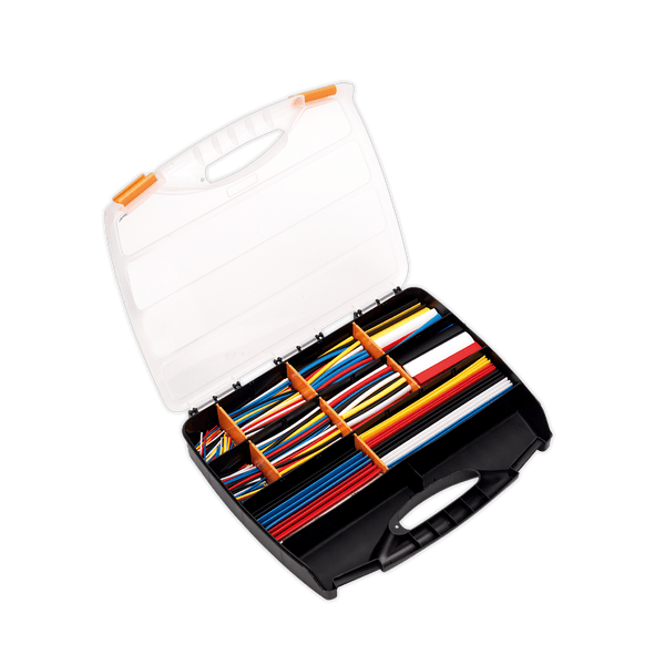 Sealey Electrical 590pc 50, 100, 150 & 200mm Heat Shrink Tubing Assortment - Mixed Colours-HST590MC 5054511062908 HST590MC - Buy Direct from Spare and Square