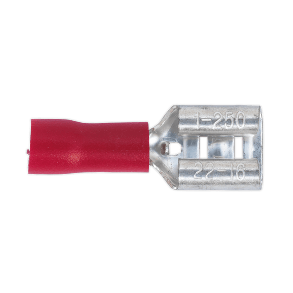 Sealey Electrical 6.3mm Red Push-On Female Terminal - Pack of 100-RT21 5054511012583 RT21 - Buy Direct from Spare and Square