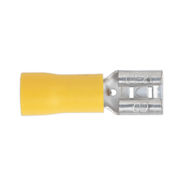 Sealey Electrical 6.3mm Yellow Push-On Female Terminal - Pack of 100-YT13 5054511012712 YT13 - Buy Direct from Spare and Square