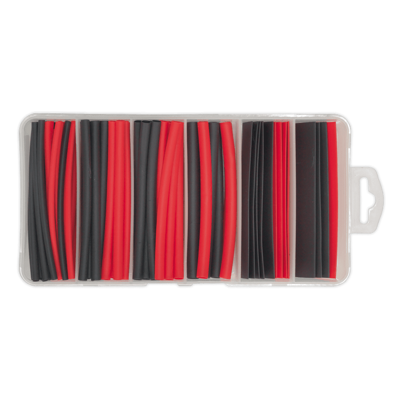 Sealey Electrical 95pc 100mm Heat Shrink Tubing Assortment - Black & Red-HST100BR 5054511004595 HST100BR - Buy Direct from Spare and Square