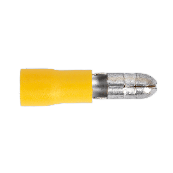 Sealey Electrical Ø5mm Yellow Bullet Terminal - Pack of 100-YT21 5054511012804 YT21 - Buy Direct from Spare and Square