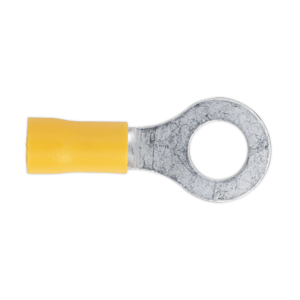 Sealey Electrical Ø8.4mm (5/16") Yellow Easy-Entry Ring Terminal - Pack of 100-YT20 5054511012798 YT20 - Buy Direct from Spare and Square