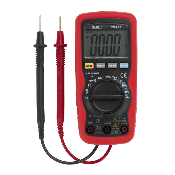 Sealey Electrics 11-Function Professional Auto-Ranging Digital Multimeter-TM103 5051747492905 TM103 - Buy Direct from Spare and Square