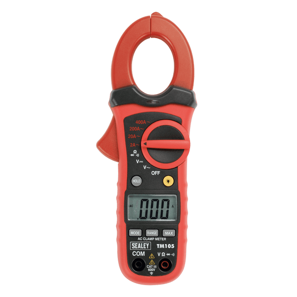 Sealey Electrics 6-Function Professional Auto-Ranging Digital Clamp Meter NCVD-TM105 5051747492899 TM105 - Buy Direct from Spare and Square