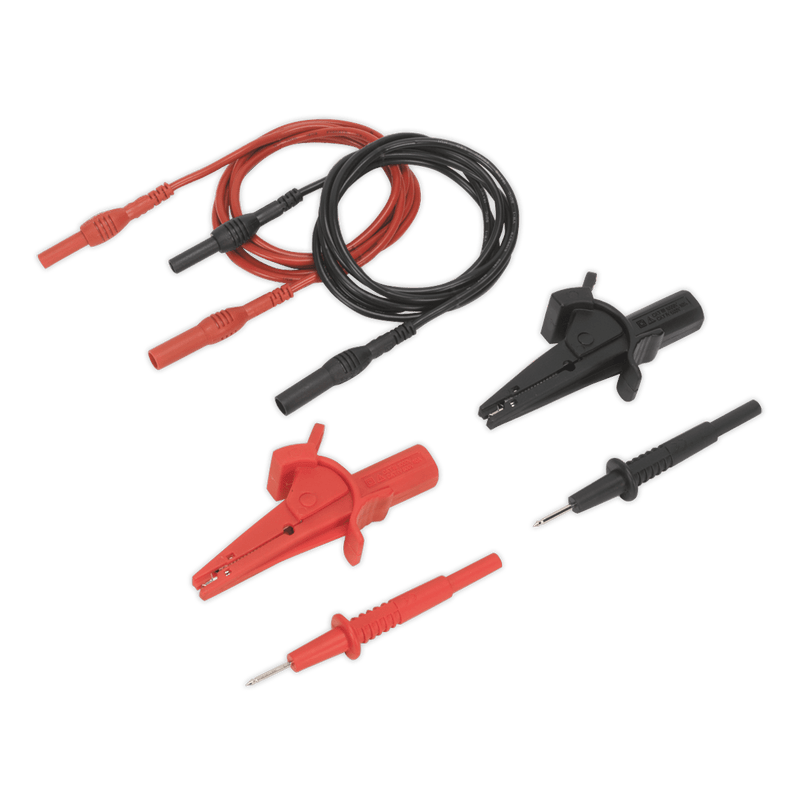 Sealey Electrics 6pc Automotive Test Lead & Crocodile Clip Set-TATL 5051747496927 TATL - Buy Direct from Spare and Square