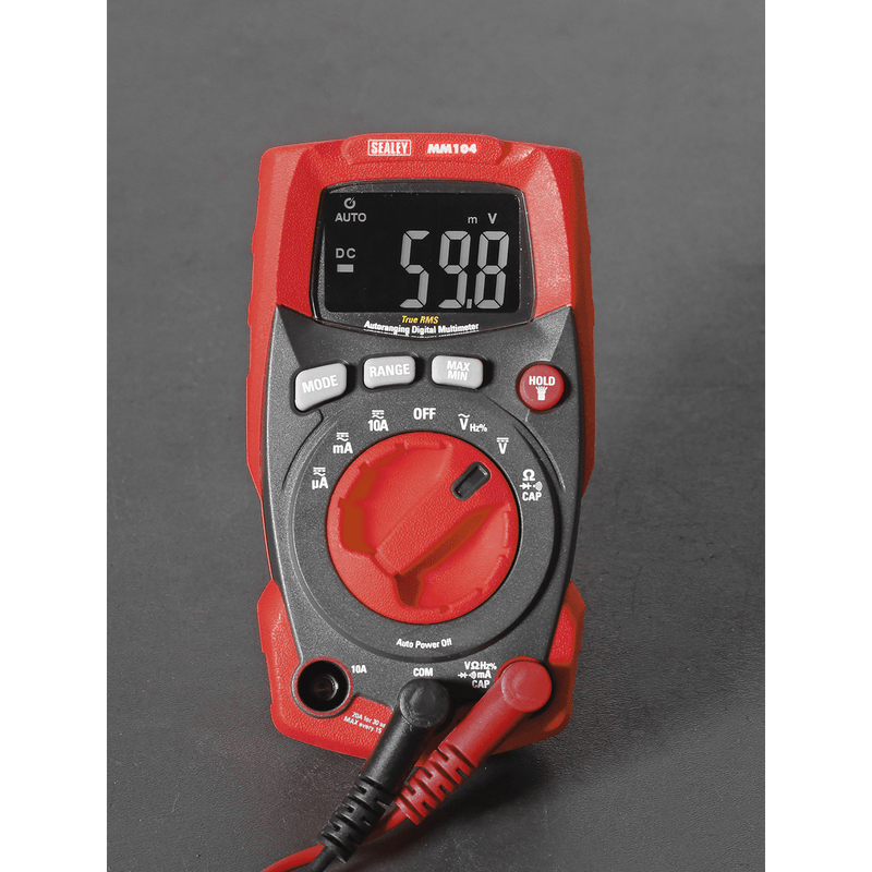 Sealey Electrics Professional Auto-Ranging Digital Multimeter-MM104 5054511978858 MM104 - Buy Direct from Spare and Square